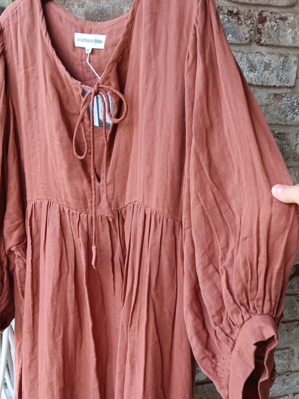 Daughters of India Kyra Dress In Rust - Picture 8 of 10
